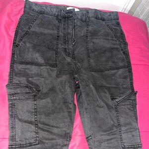 Women Black Cargo Pants